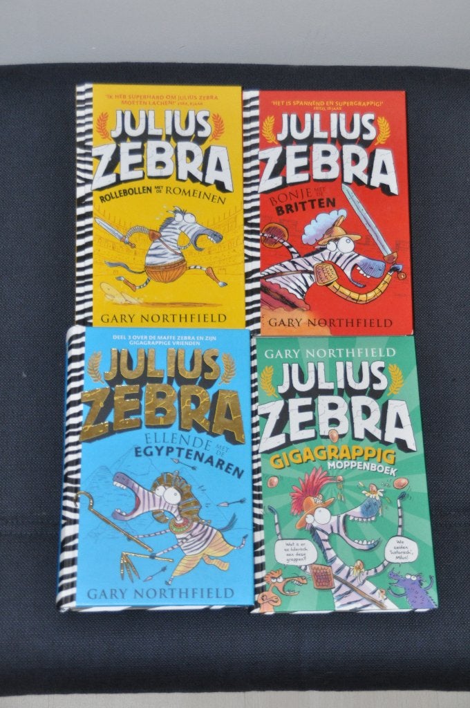 4 boeken Julius Zebra, Ophalen