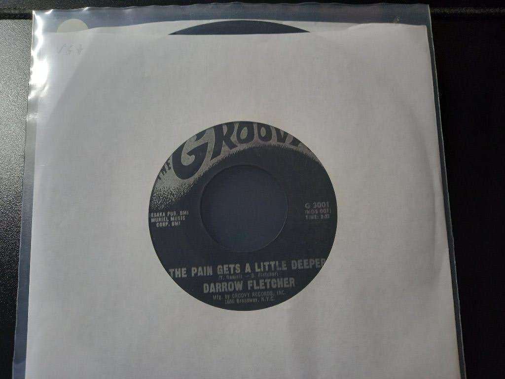 Darrow Fletcher — The Pain Gets A Little Deeper '7 N. Soul, 7 inch, Comme neuf, Housse de protection extérieure, Autres types