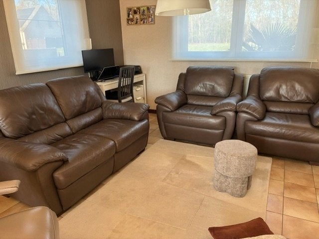 Natuzzi lederen salon, Enlèvement, Utilisé