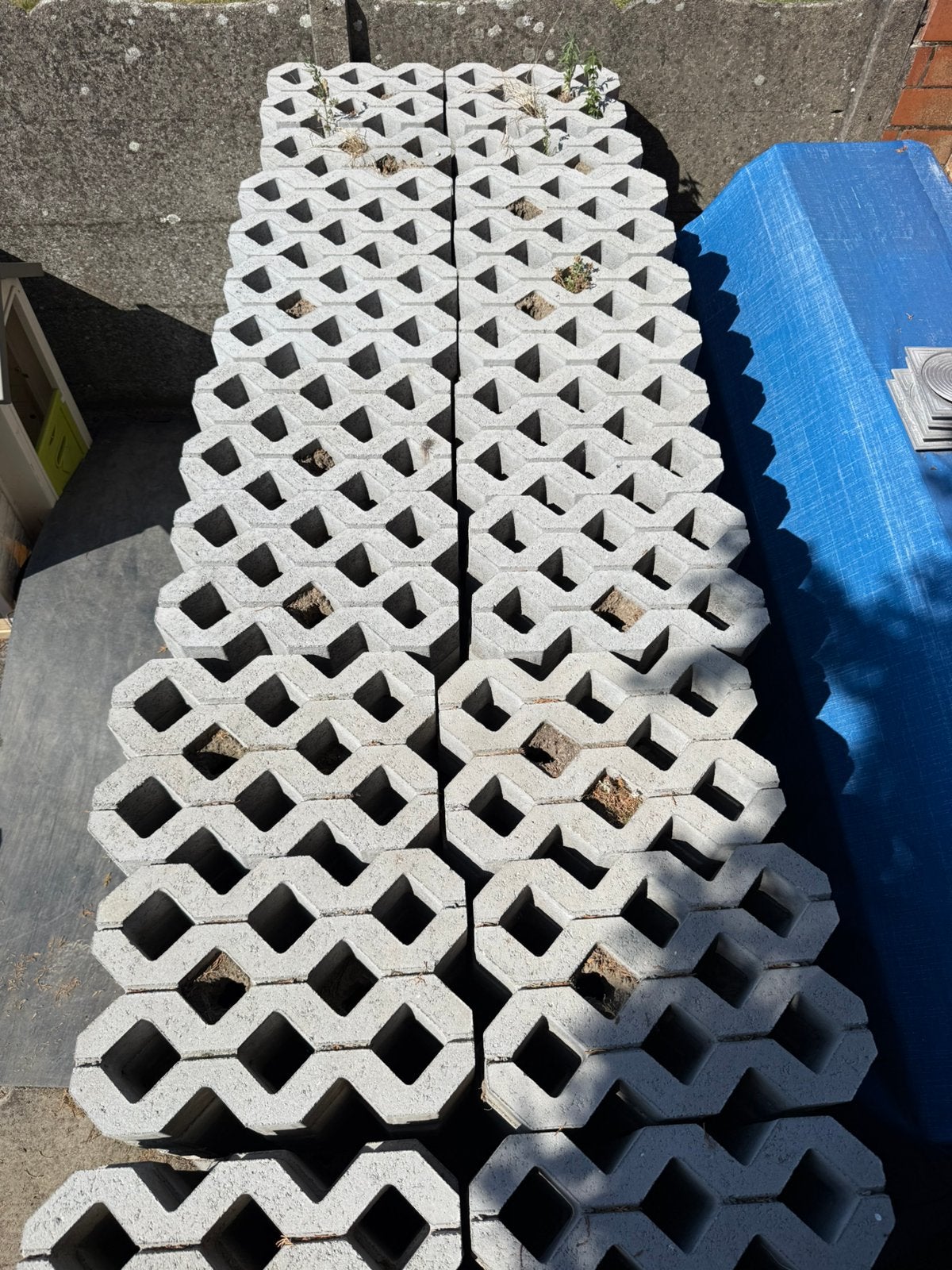 332x NIEUWE Beton-sierblokken 40x60x10cm - Ruitvormig, Tuin en Terras, Grind, Keien en Split, Zo goed als nieuw, Overige typen