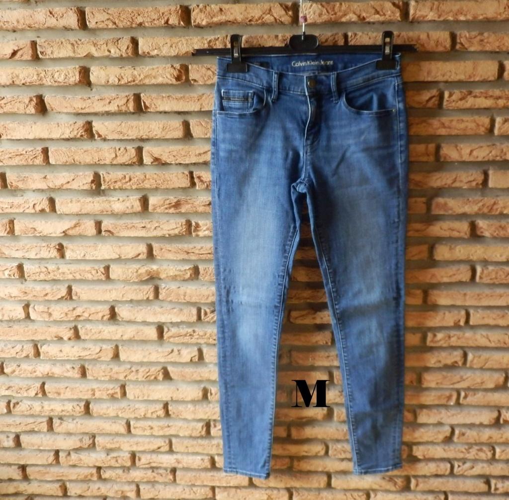 (19) - jeans femme t.38 bleu fonçé - calvin klein -, Calvin klein, Blauw, Ophalen of Verzenden, Zo goed als nieuw