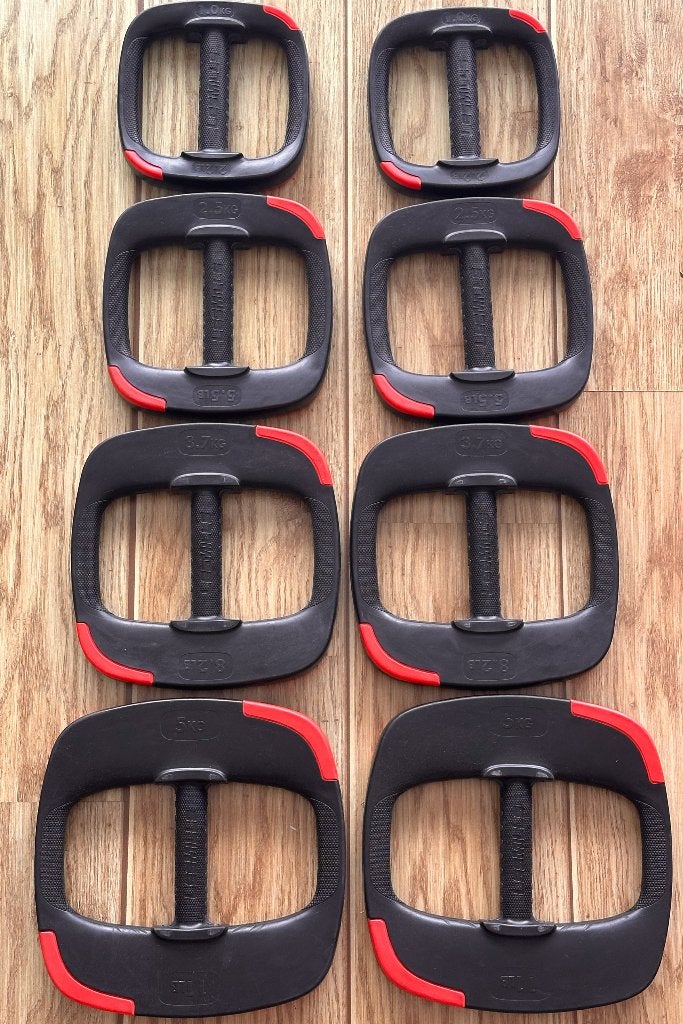 JEU DE POIDS POUR BARRE SMARTBAR V2 LESMILLS, Enlèvement, Utilisé, Bras, Set d’haltères