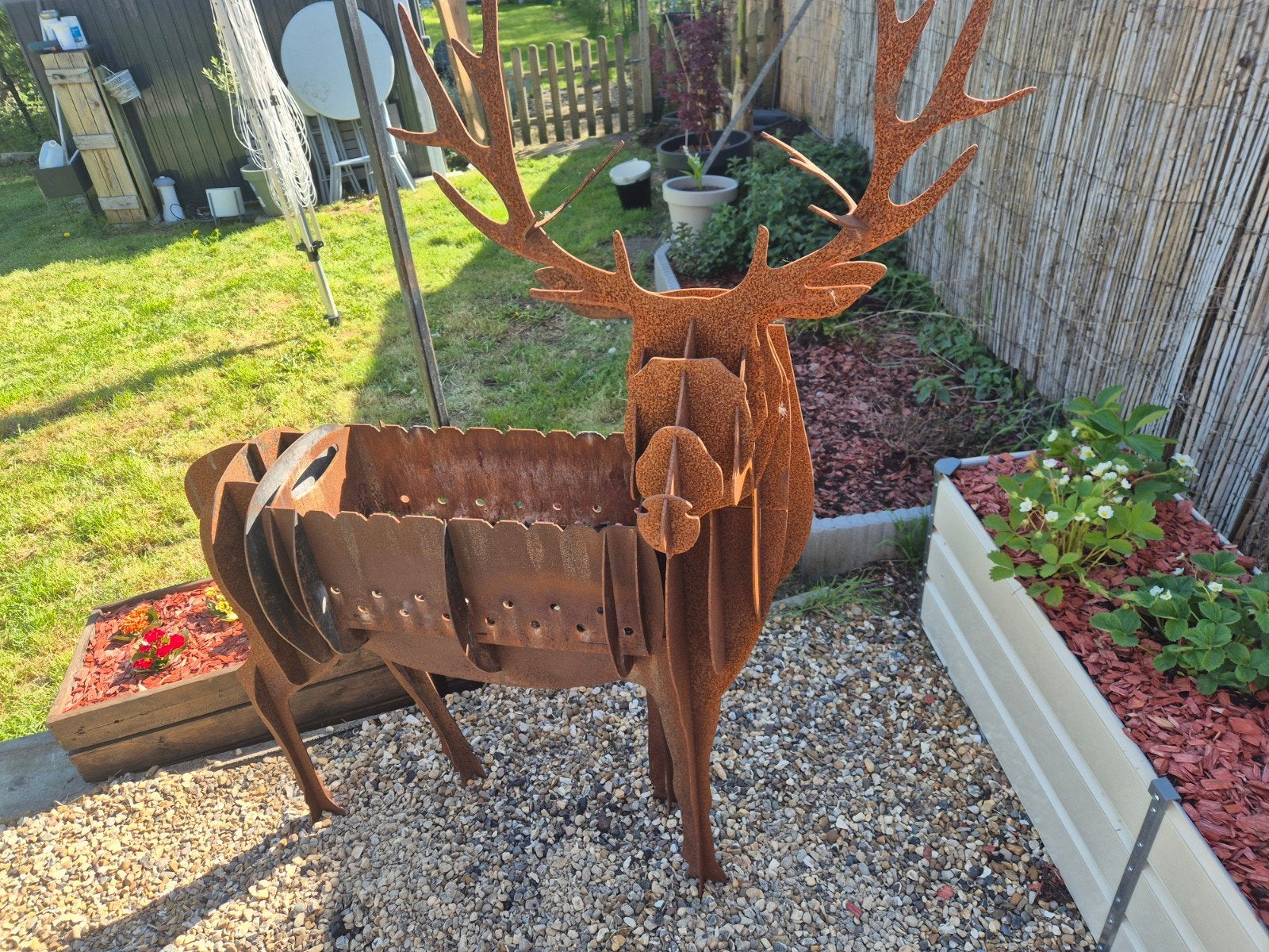 Barbecue cerf en Corten