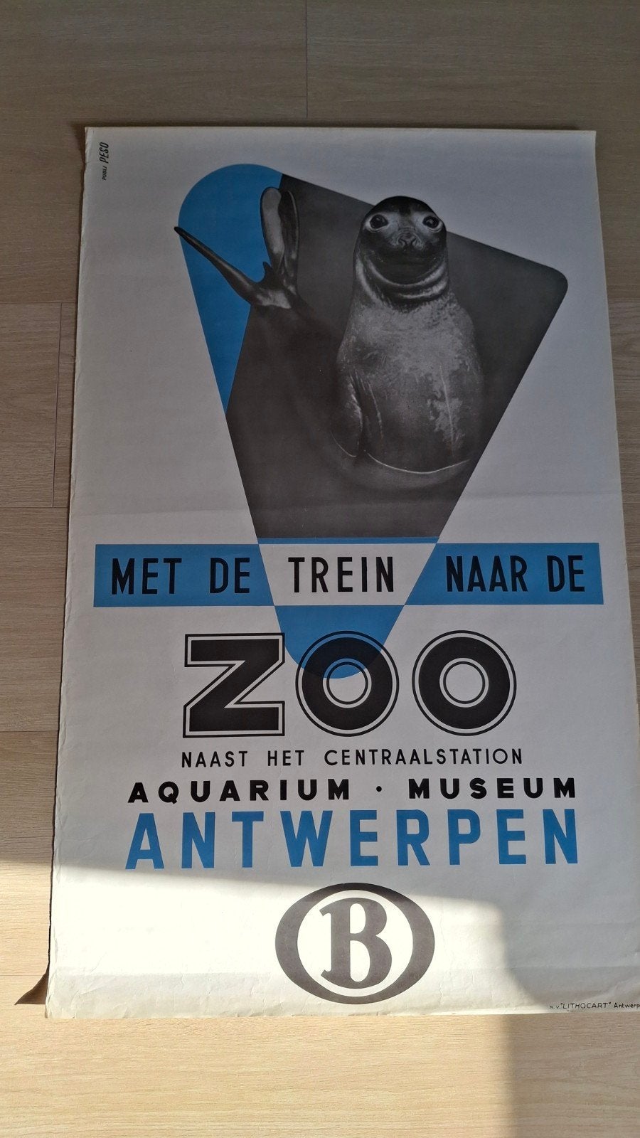Vintage Zoo poster jaren 1950, Verzamelen, Ophalen of Verzenden