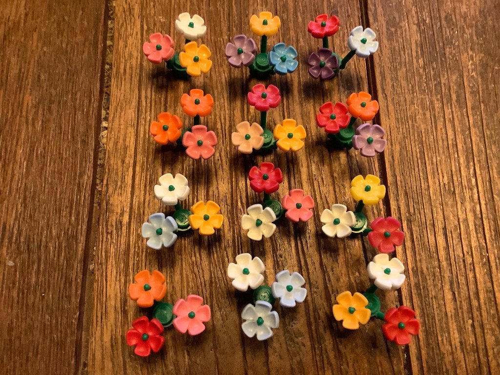 Lego bloemen 12 st / 489-A1, Ophalen of Verzenden, Zo goed als nieuw, Losse stenen, Lego