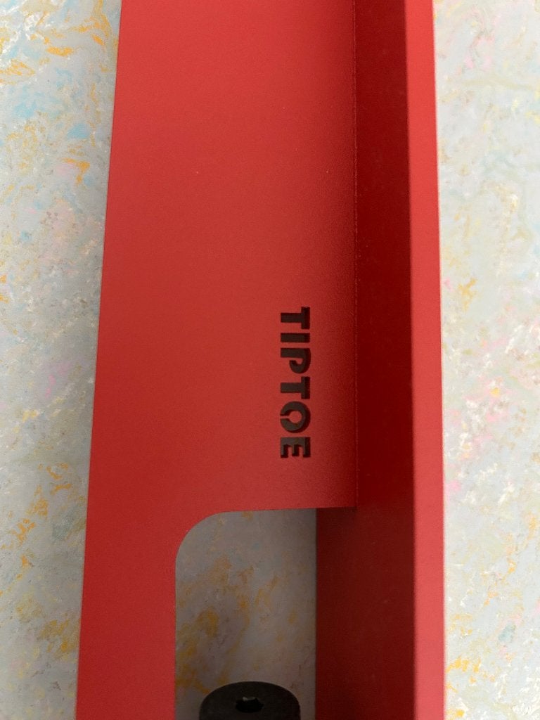 4 TIPTOE tafelpoten 75 cm – rood – zeer goede staat, Maison & Meubles, Pièces pour table, Pied de table, 50 à 100 cm, Comme neuf