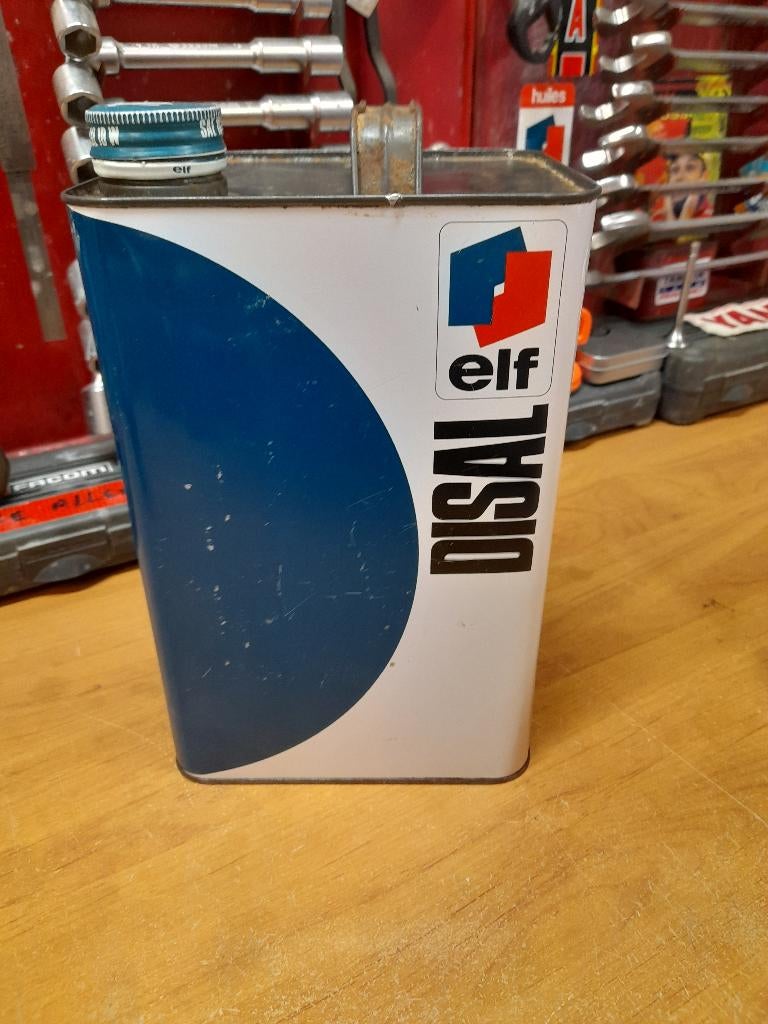 ancien bidon huile vide elf disal 5 litres, Envoi, Utilisé, Autres types