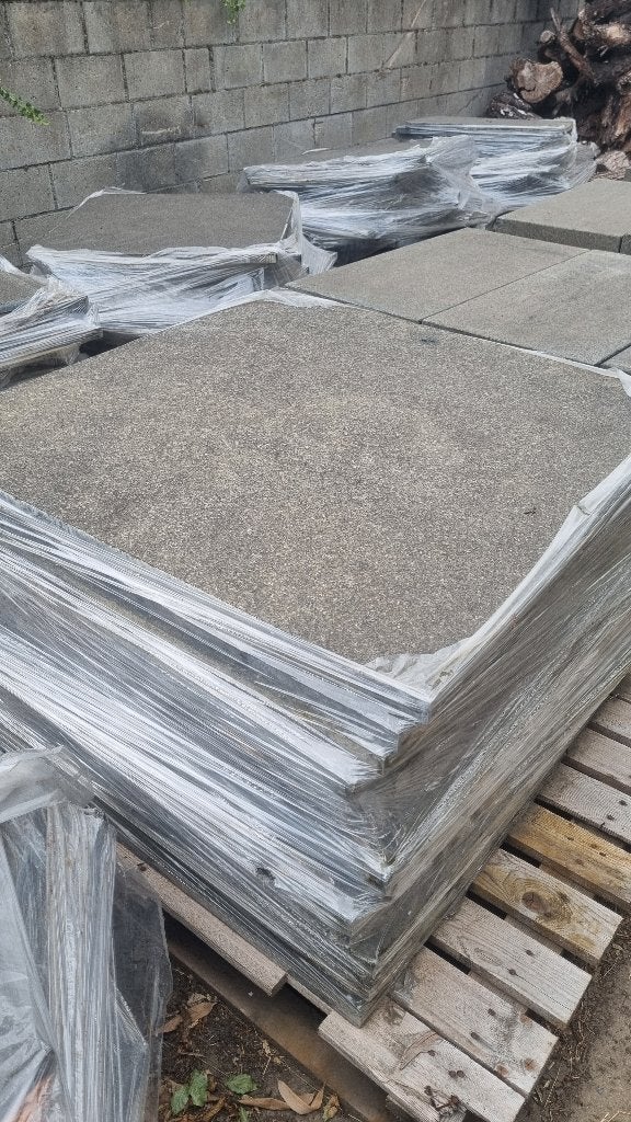 TEGEL+ZITBANKEN Graniet 'Imperial dark aquaflamed' 90x90x3, Tuin en Terras, Ophalen, Gebruikt, Terrastegels, Natuursteen
