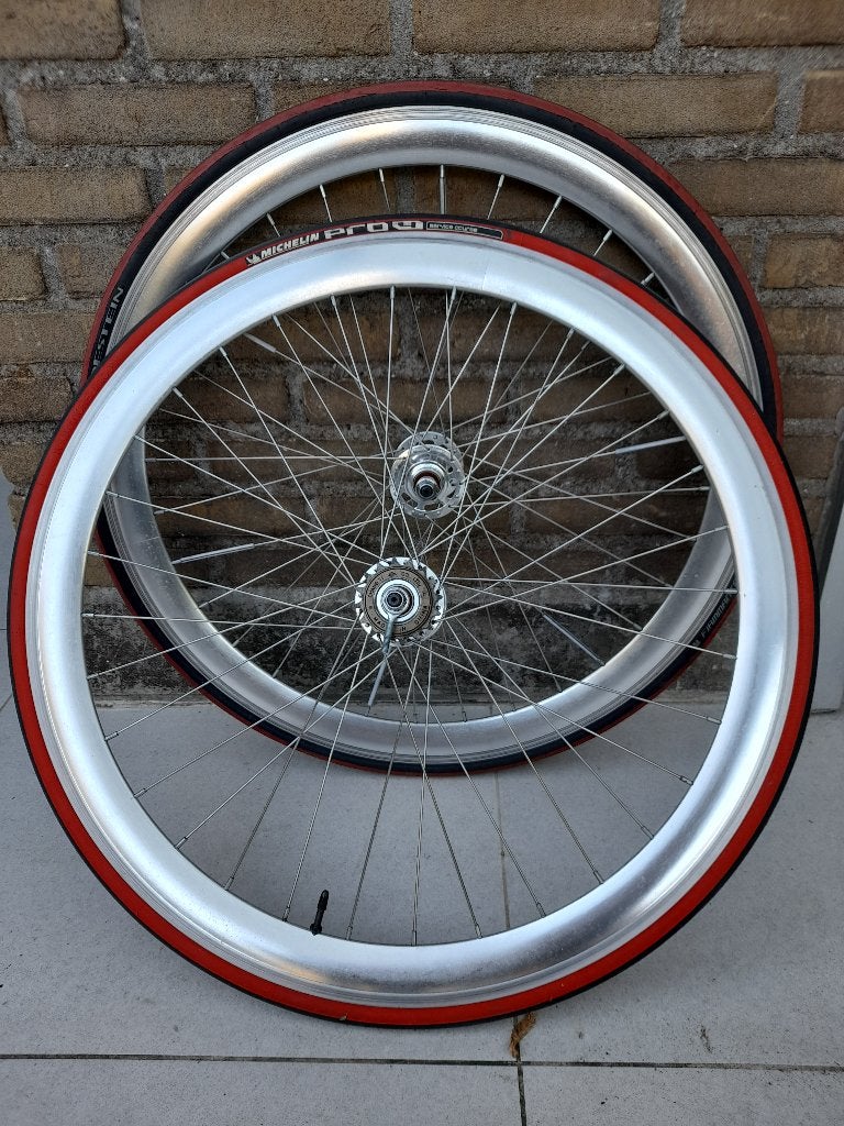 Voor en achterwielen x 28 Recefiets, Heren, Ophalen, Overige merken, Minder dan 10 versnellingen