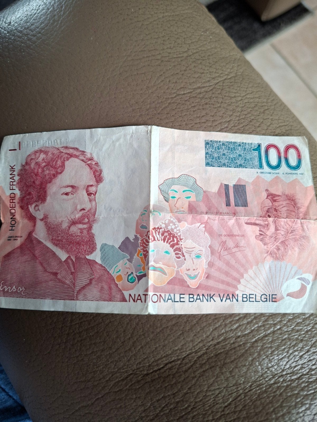 Briefje van 100 Frank., Timbres & Monnaies, Billets de banque | Belgique, Enlèvement