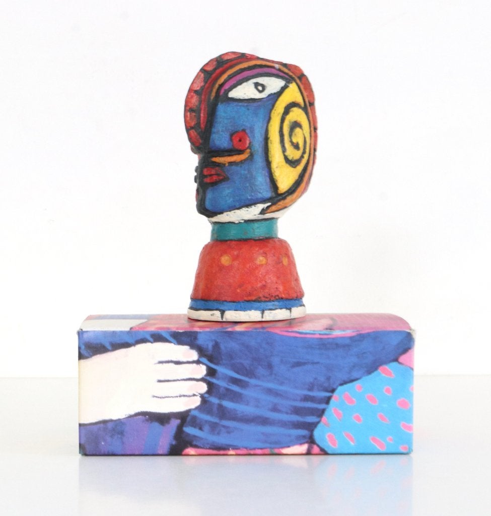 Clemens Briels - Sculptuur/flessenstop + verpakking, Antiquités & Art, Enlèvement ou Envoi