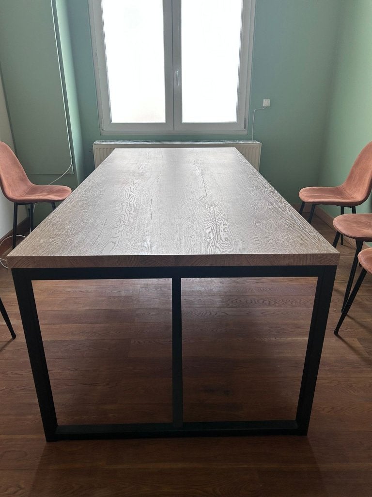 Houten tafel 220 cm x 100 cm x 77 cm, Chêne, 100 à 150 cm, Enlèvement, Utilisé