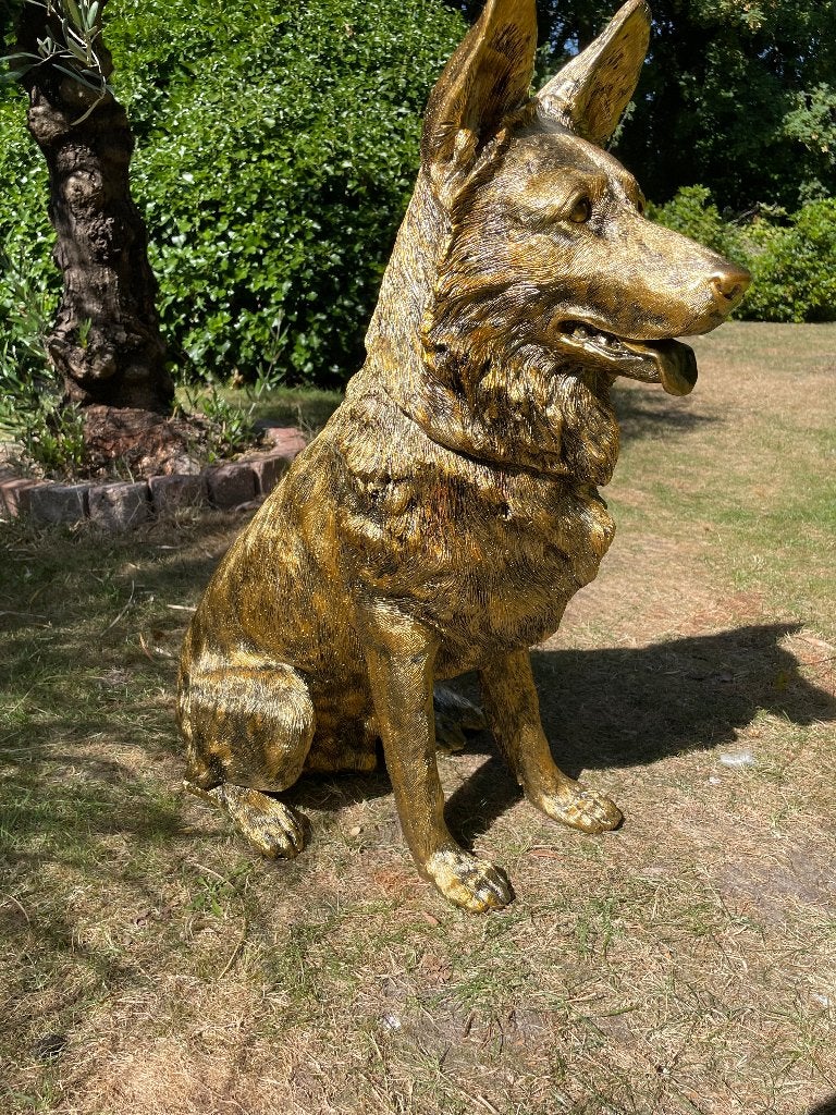 Berger allemand, doré, chiens, jardin, bassin 75 cm, Enlèvement, Neuf, Synthétique, Animal