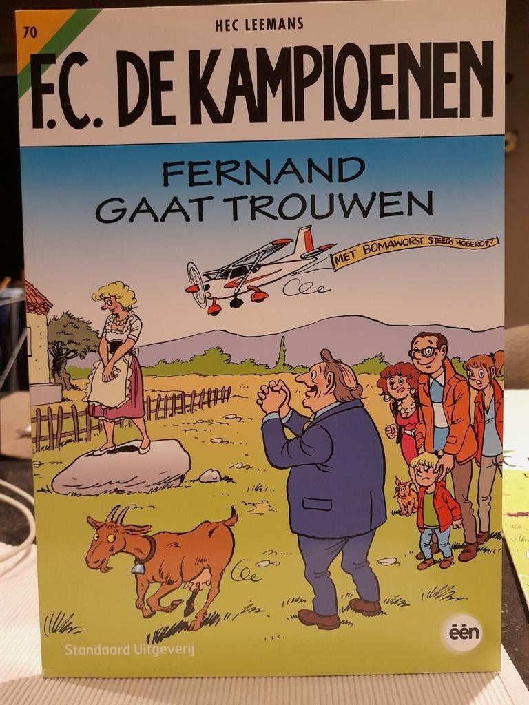 F.C. de kampioenen 70 , Fernand gaat trouwen, Enlèvement ou Envoi, Comme neuf, Hec Leemans (FC De Kampioenen), Une BD