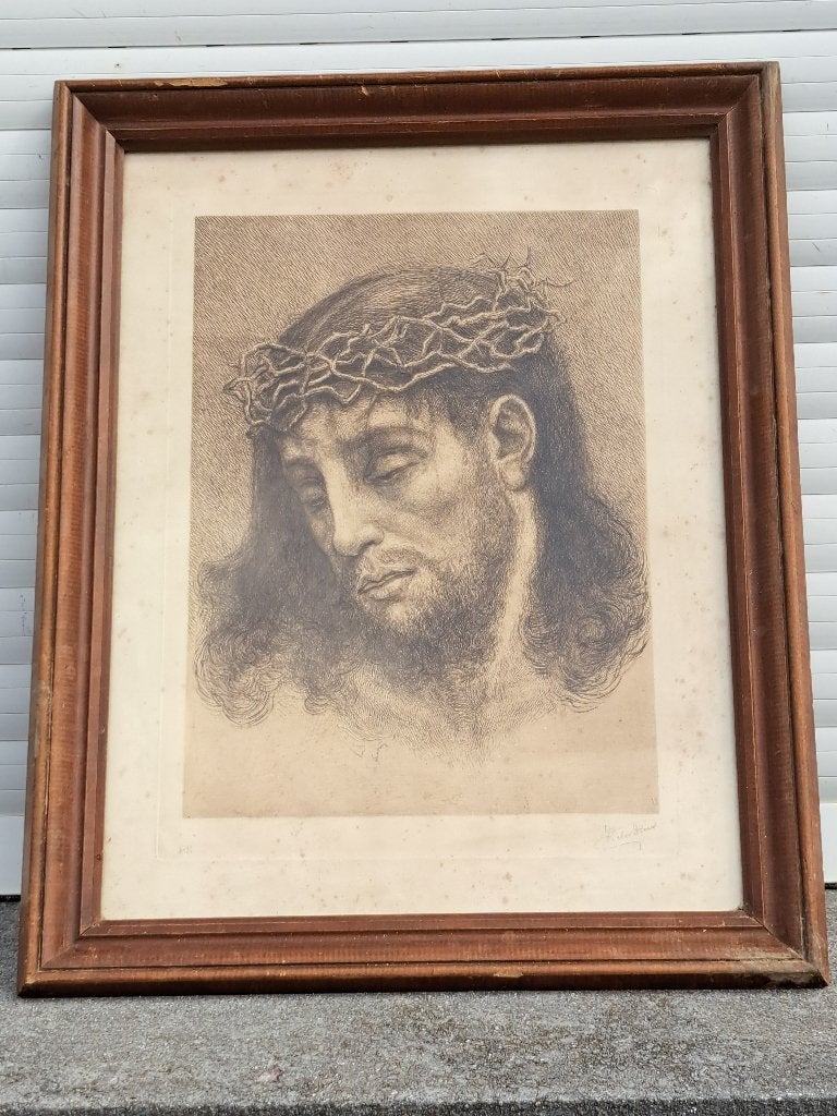 Gravure jesus signe victor dieu, Enlèvement ou Envoi, Gravure