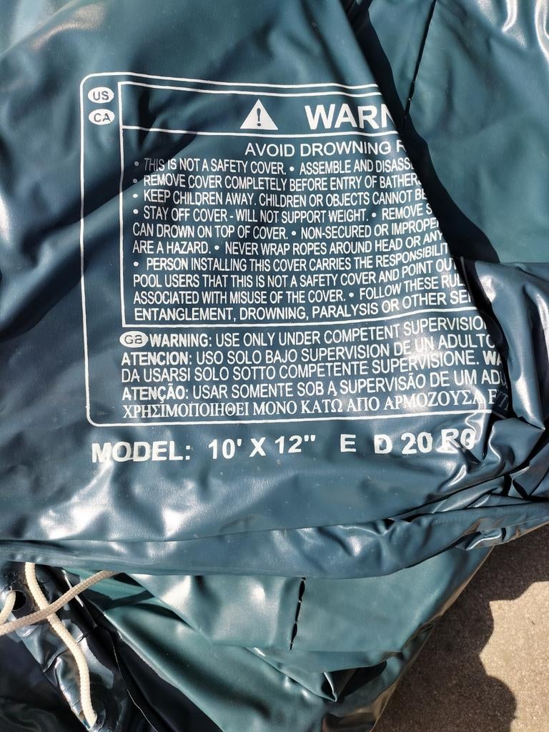 Afdekzeil voor rond zwembad, Enlèvement, Couverture de piscine