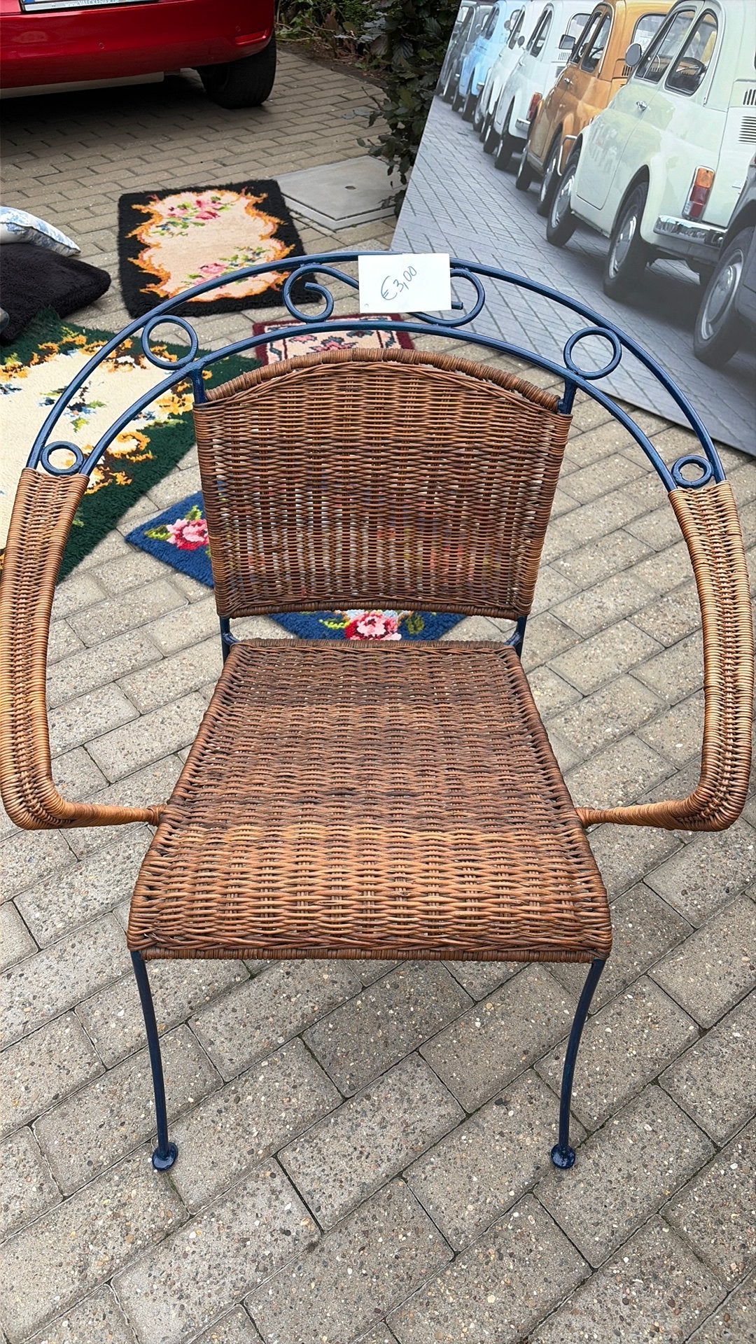 Rieten stoel, Tuin en Terras, Ophalen, Gebruikt