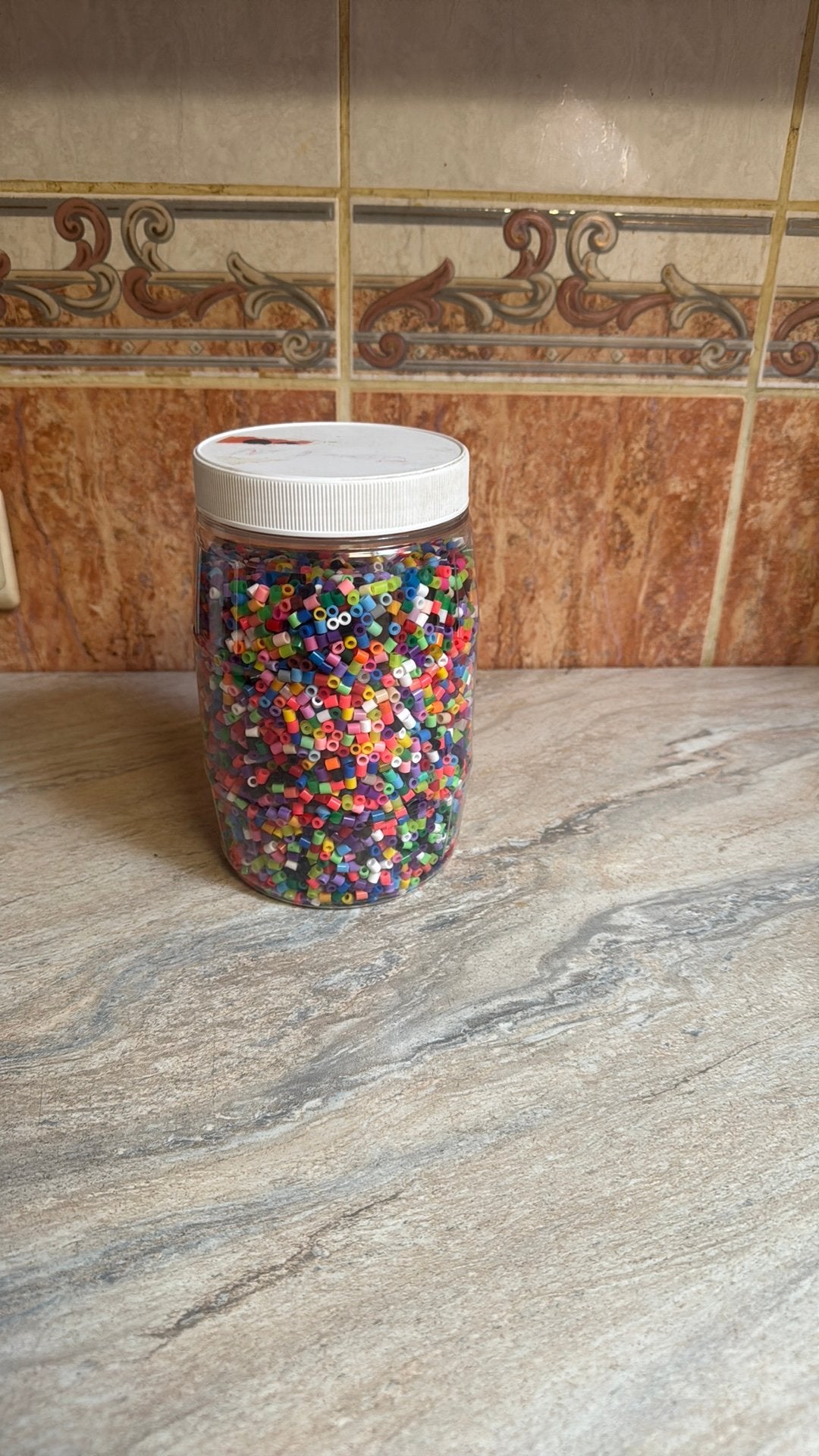 Grote pot Hama Midi strijkkralen, Ophalen, Gebruikt, Knutselen