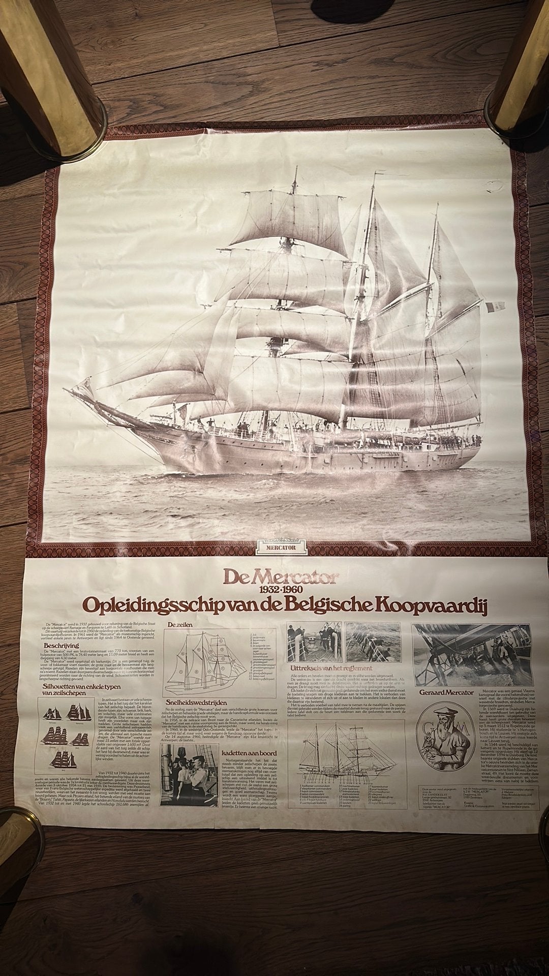 Originele Poster - Opleidingsschip De Mercator (1932-1960), Verzamelen, Ophalen of Verzenden, Gebruikt