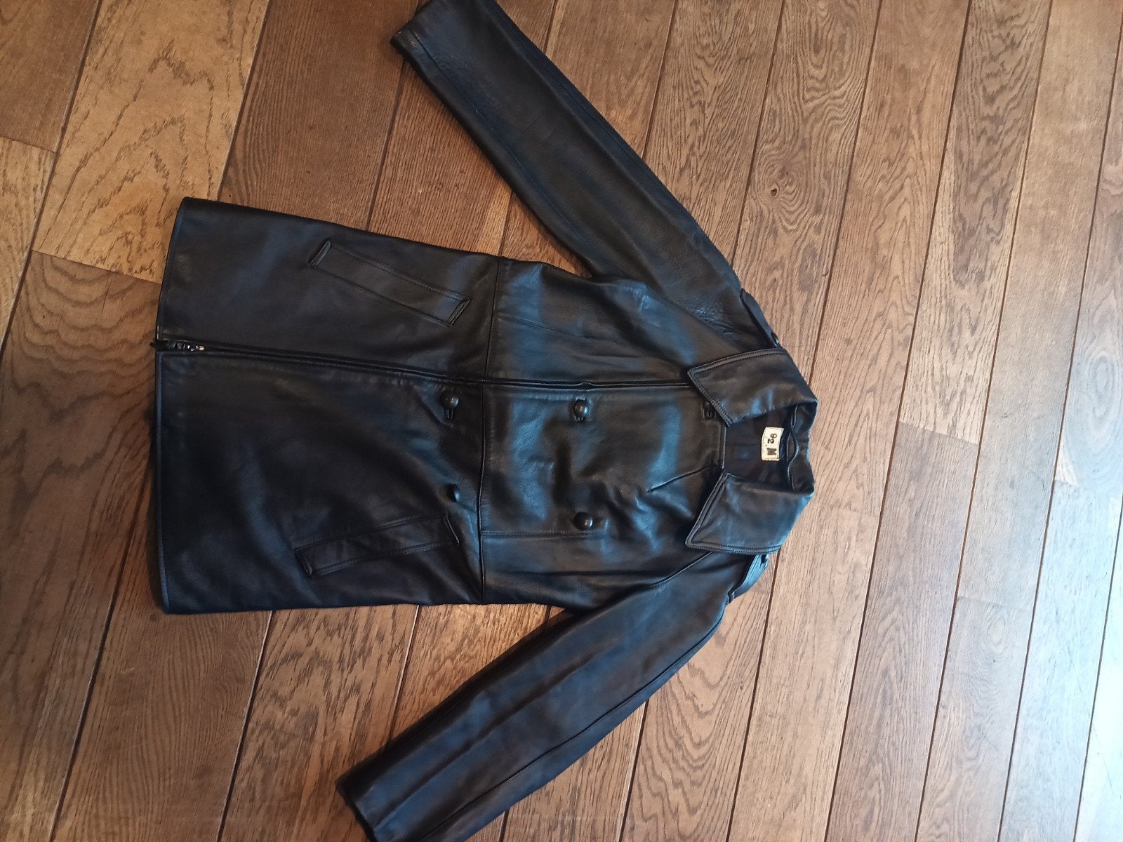 veste en cuir vintage de Gica Sport, Enlèvement ou Envoi, Noir