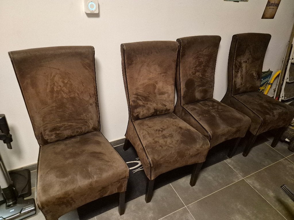 Chaises de salon, Bois, Brun, Enlèvement, Utilisé
