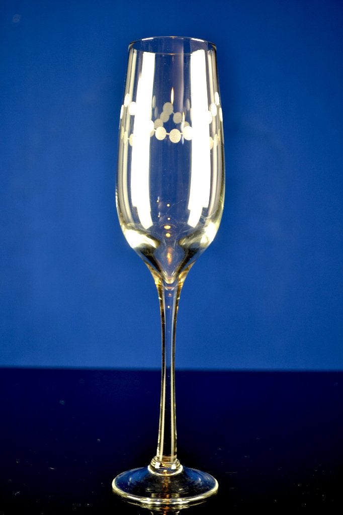 Aanbieding champagne kristal mat geslepen sierrand NU 19,95, Envoi, Neuf, Autres types