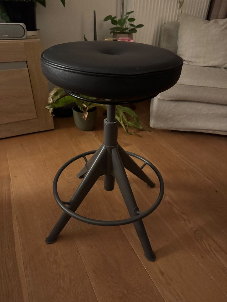 Trollberget Tabouret assis/debout noir neuf, Enlèvement, Réglable en hauteur, Neuf