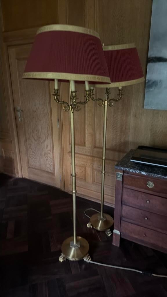 Paire de lampadaires, Huis en Inrichting, Ophalen, Zo goed als nieuw, Metaal