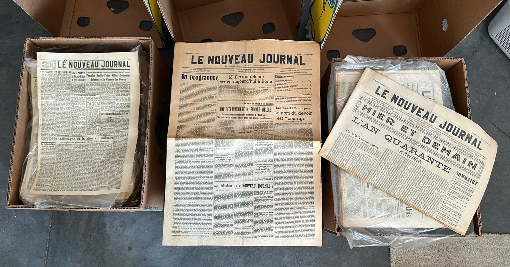 Le nouveau journal d'octobre 1940 à août 44, Enlèvement, Utilisé, Journal