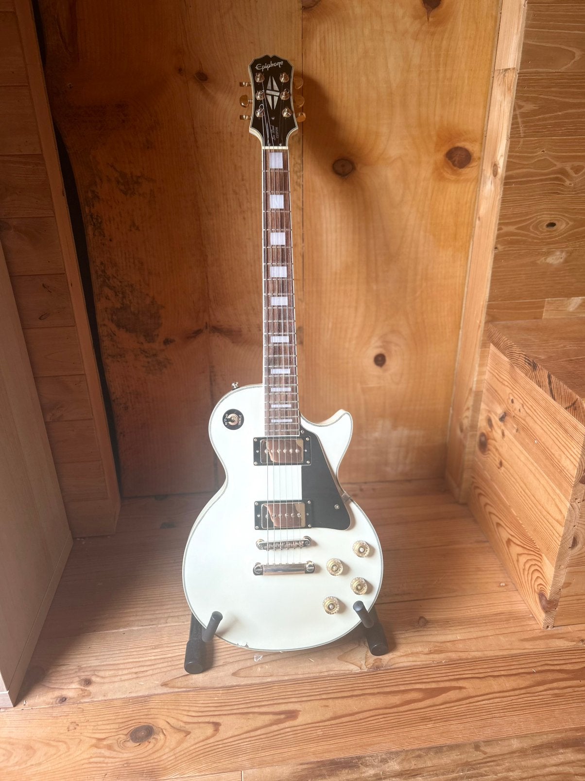 Custom Epiphone Les Paul + original hard case, Muziek en Instrumenten, Snaarinstrumenten | Gitaren | Elektrisch, Gebruikt, Solid body
