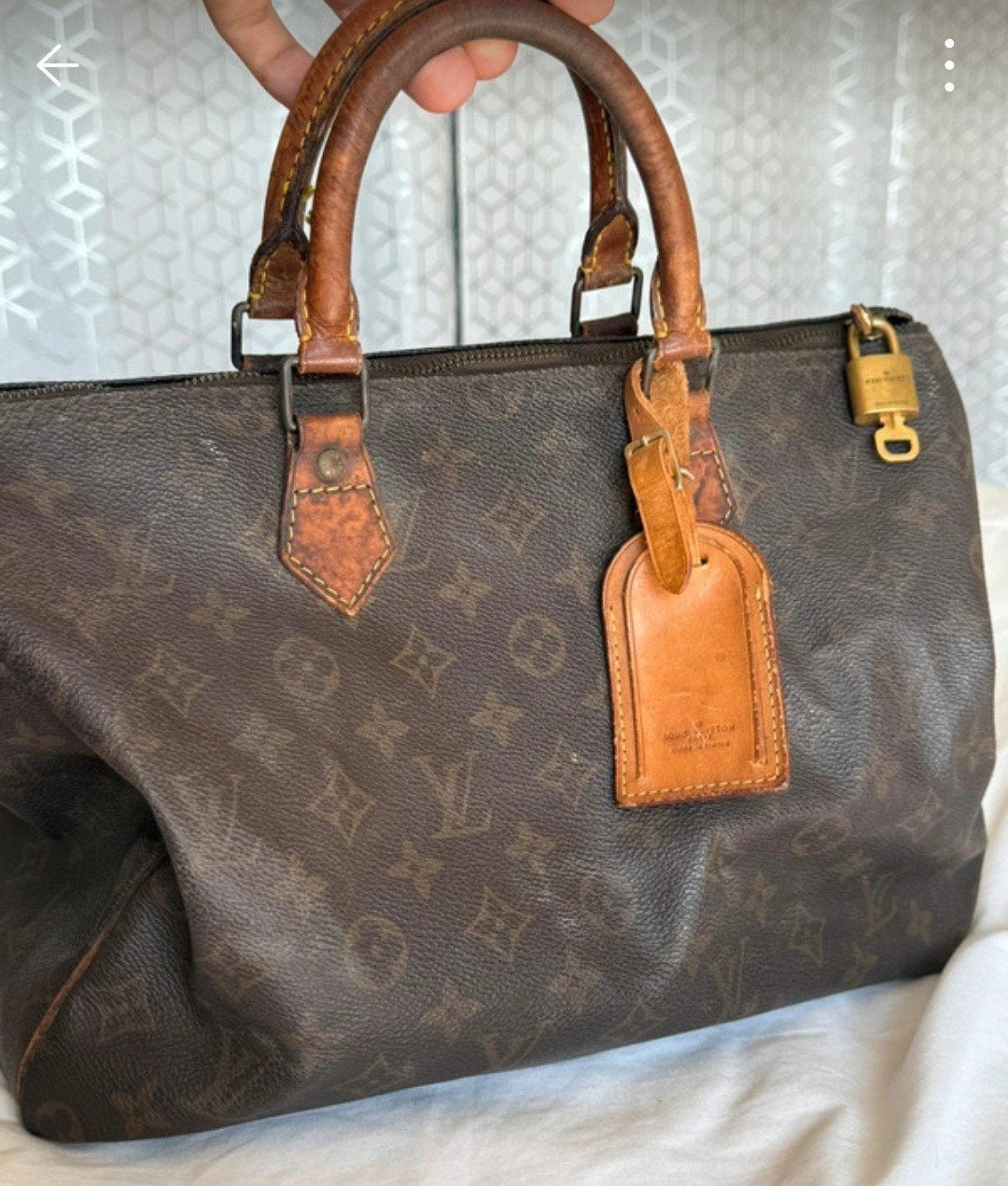 Sac Louis Vuitton speedy 35, Bijoux, Sacs & Beauté, Enlèvement ou Envoi, Utilisé, Brun, Sac à main