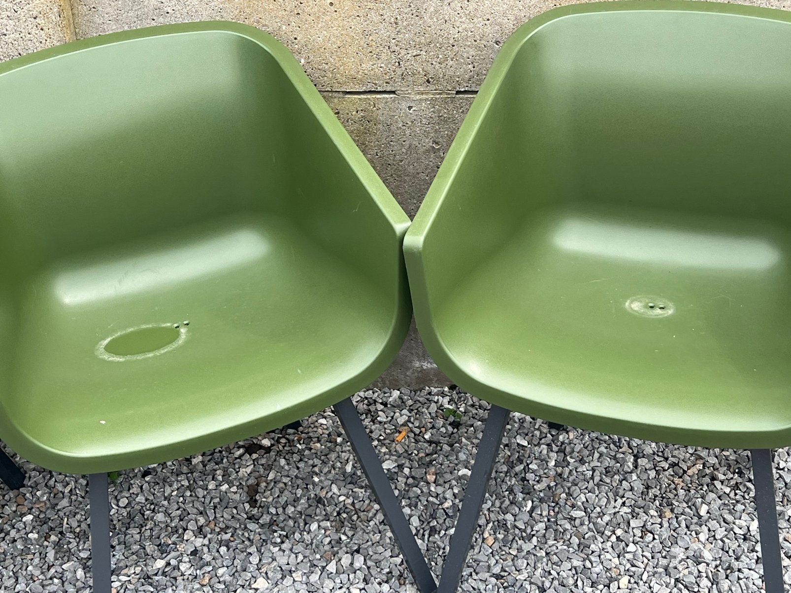 Duurzame tuinstoelen 4st natuur groen als nieuw, Ophalen, Zo goed als nieuw