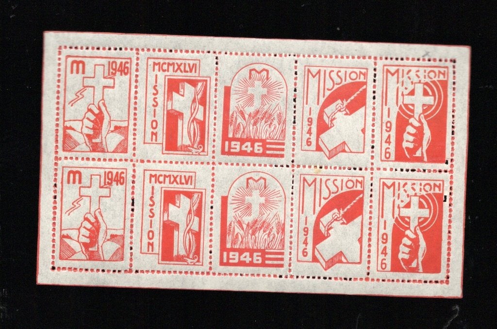 vignetten  vel  Mission 1946  MNH XX, Verzenden
