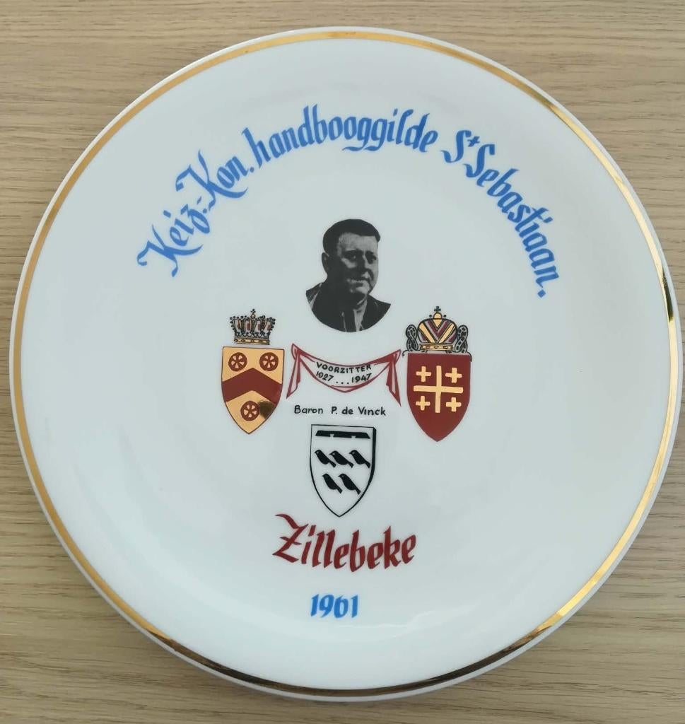 bord schutters Sint-Sebastiaan Zillebeke 1961, Ophalen, Nieuw