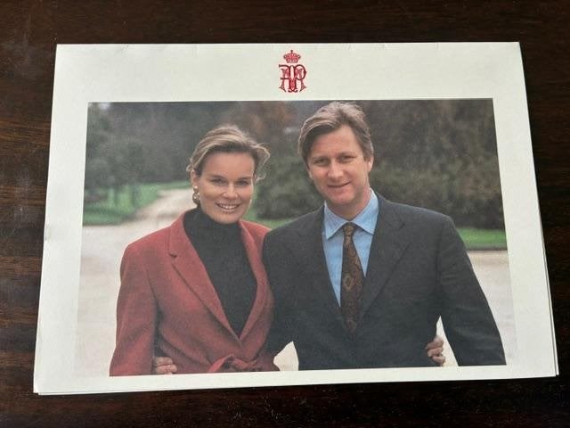 Bedanking Philippe en Mathilde voor huwelijk, Enlèvement ou Envoi, Utilisé, Carte, Photo ou Gravure