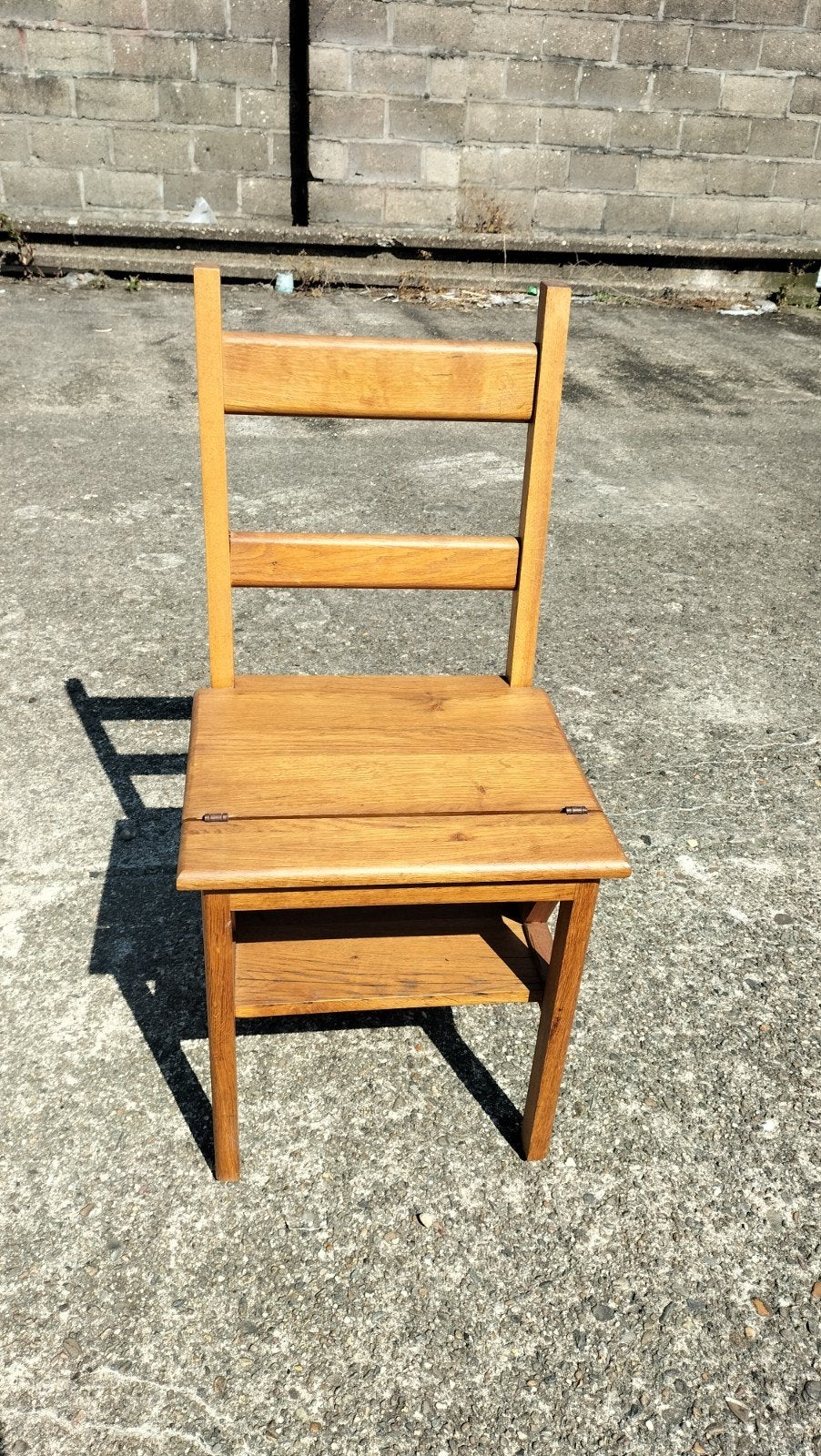 stoeltrap of bibliotheektrapje, Ophalen, Hout
