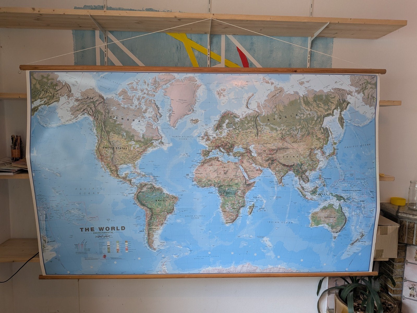 Grote wereldkaart Maps International – Environmental – 198, Ophalen