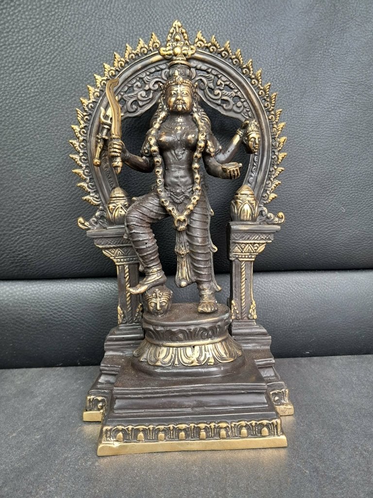 Kali /Statue en bronze /Inde/37 cm/Mahakali/Asie, Sculpture, Enlèvement ou Envoi, Bronze, Inde