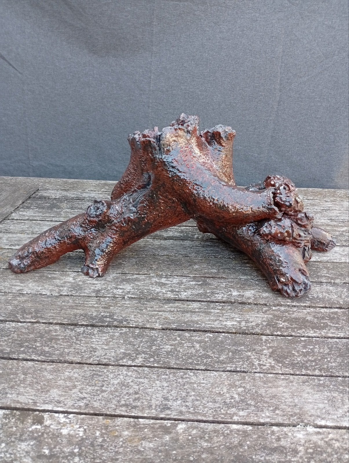 Kunst boomstronk voor aquarium, Ophalen
