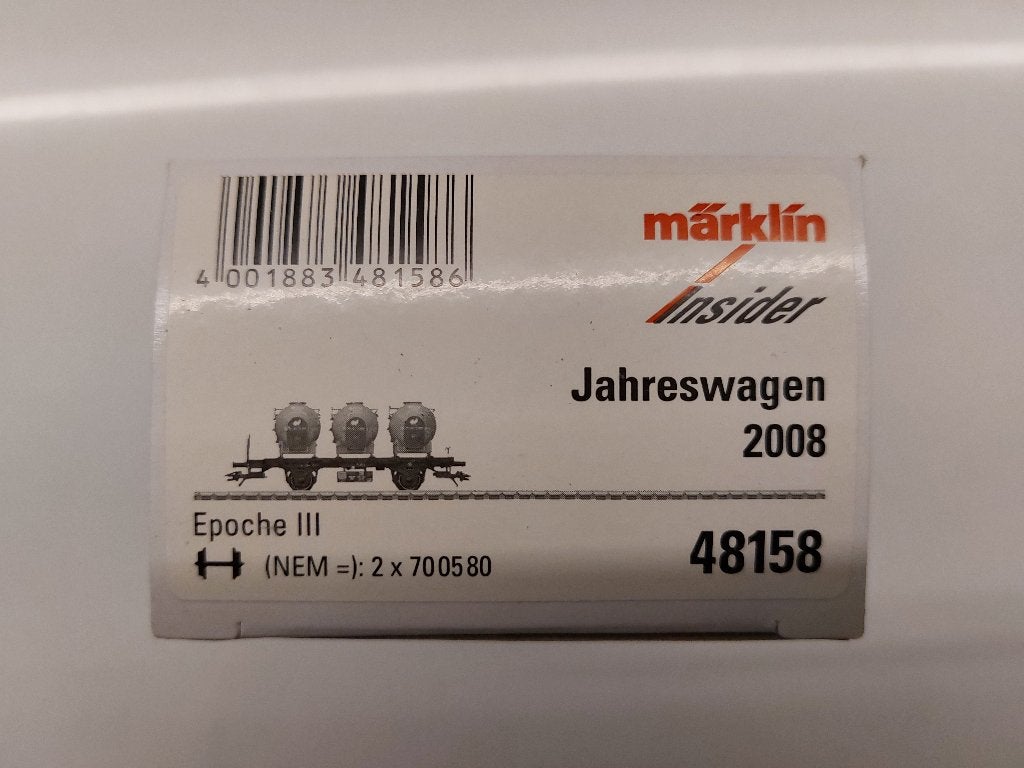 Marklin HO 48158 containerwagen, Ophalen of Verzenden, Nieuw, Wagon, Märklin