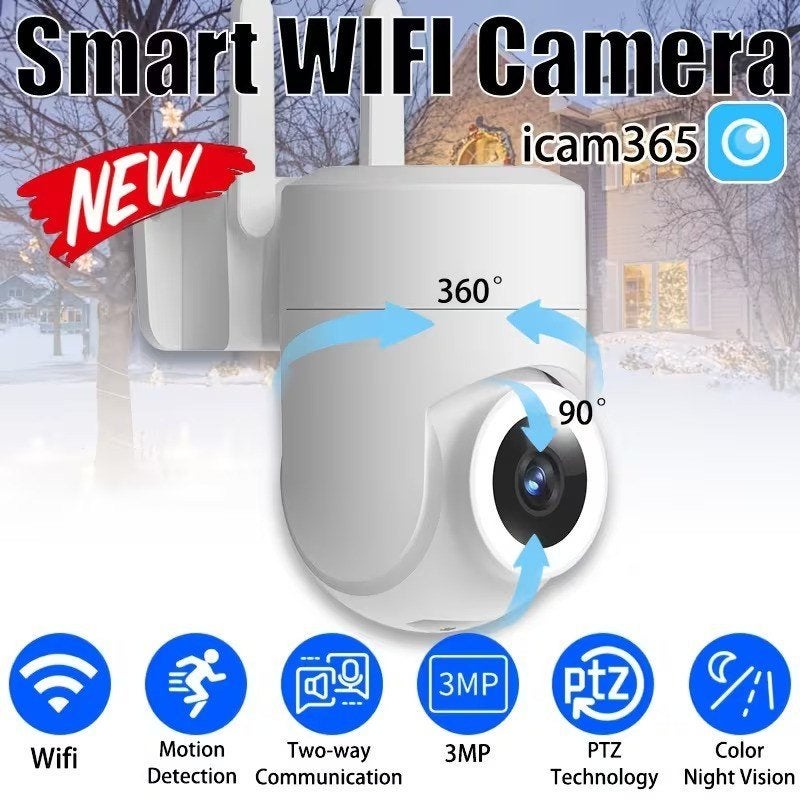 Buitencamera ondersteund app icam365, Audio, Tv en Foto, Videobewaking, Ophalen of Verzenden, Zo goed als nieuw, Buitencamera