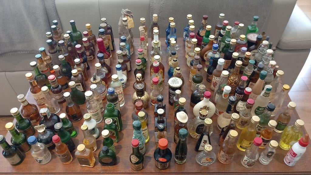 Collection de 158 miniatures d'alcool, Autres régions, Pleine, Comme neuf, Enlèvement