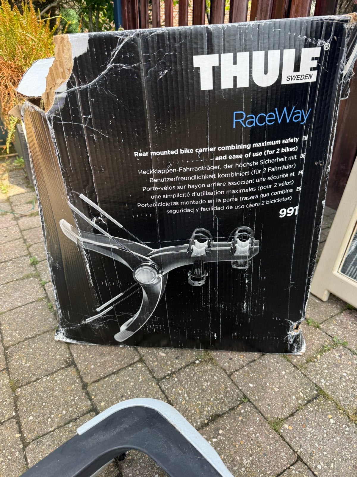 Fietsendrager thule raceway 991 2 fietsen, Ophalen, 2 fietsen, Zo goed als nieuw, Achterklepdrager