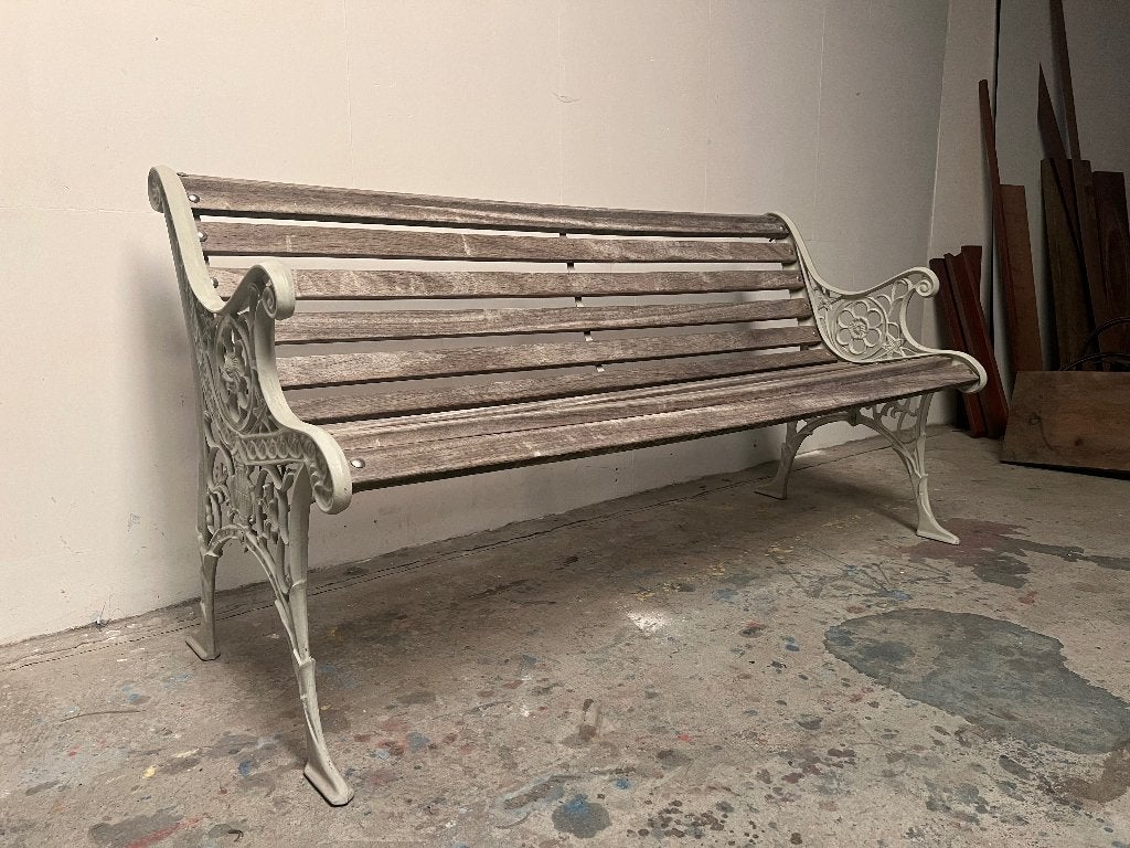 Gietijzeren tuinbankje - in Padoek, Jardin & Terrasse, Enlèvement, Comme neuf, Autres matériaux