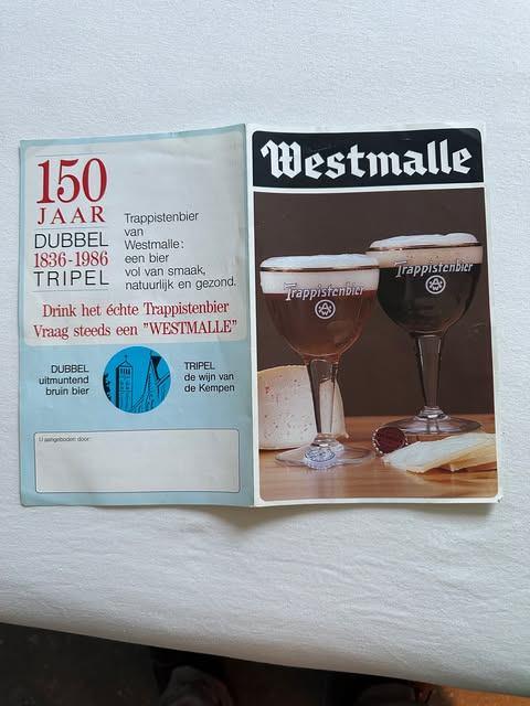 folder trappist Westmalle 150 jaar, Ophalen of Verzenden, Nieuw, Overige typen, Overige merken