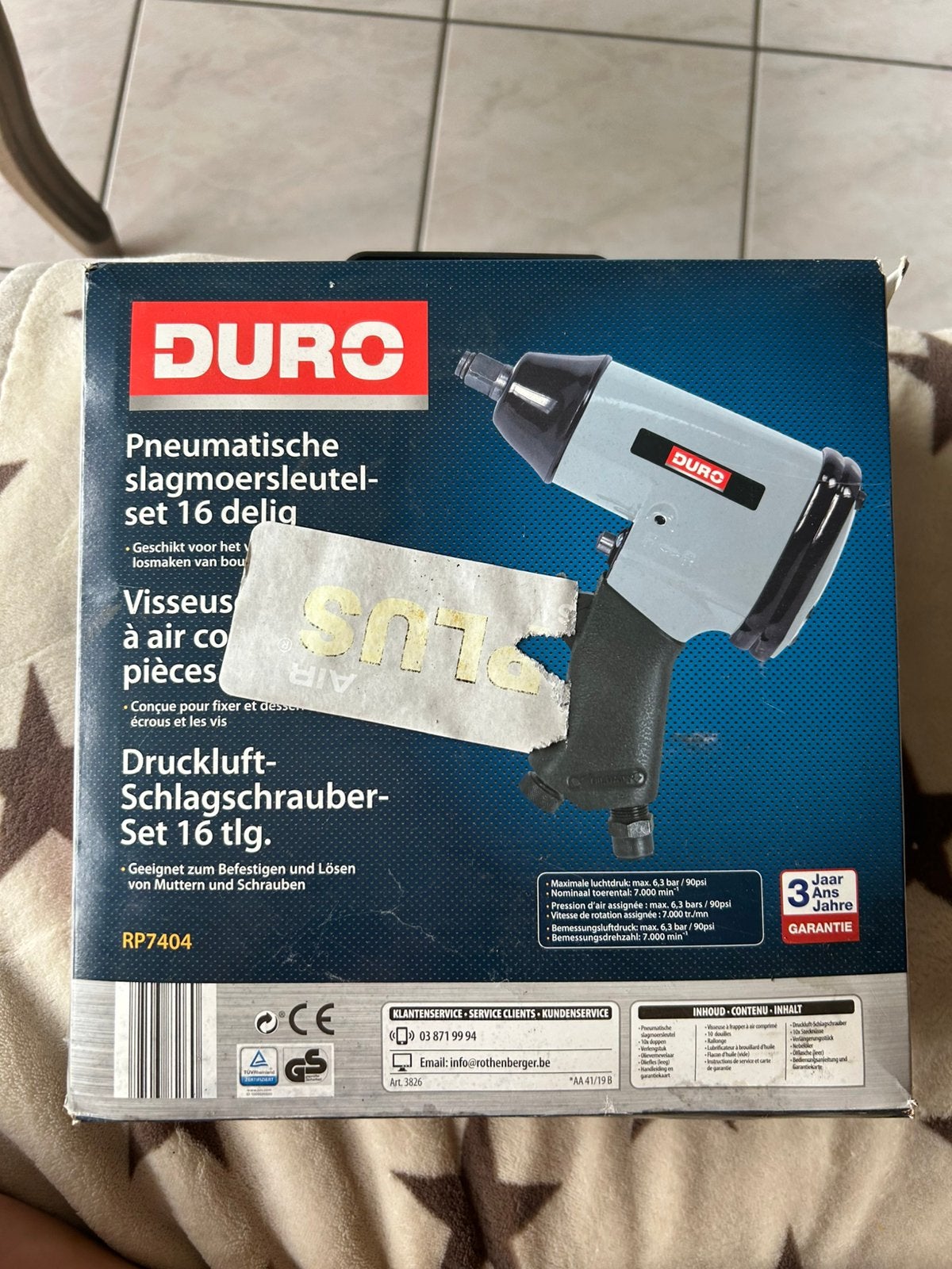 Pneumatische slagmoersleutelset 16 delig, Ophalen of Verzenden, Nieuw