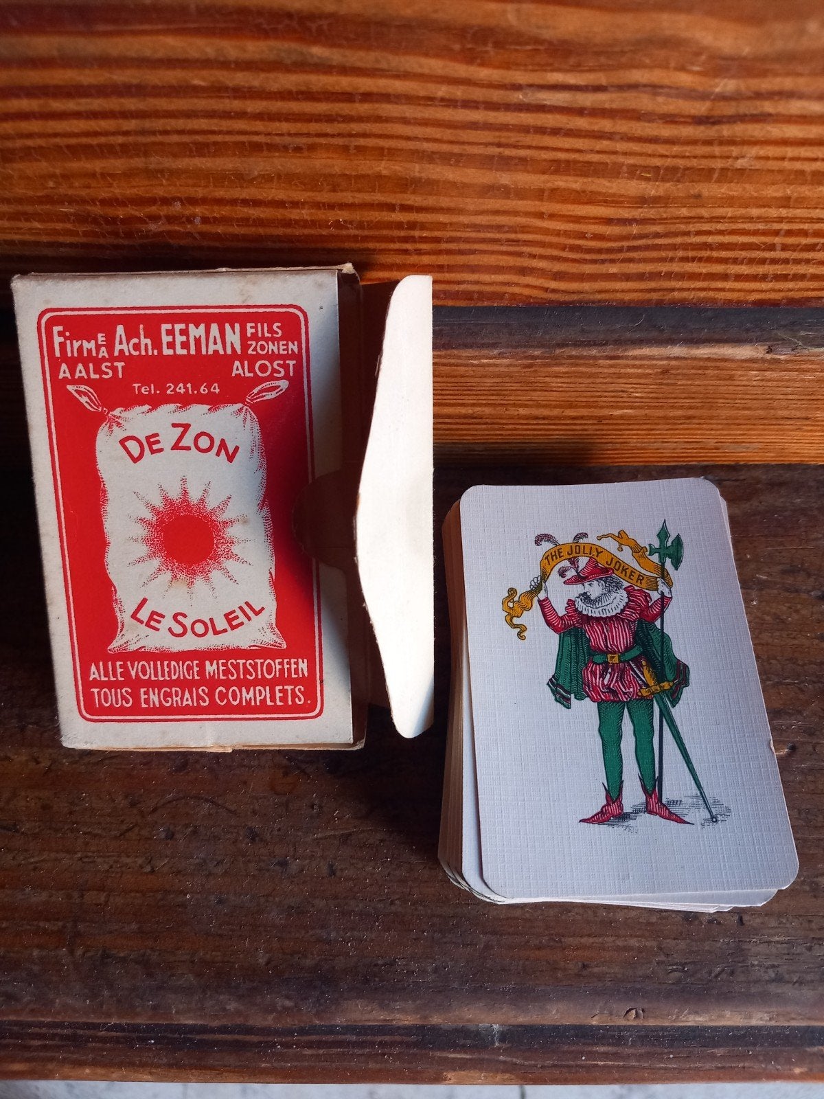 52 speelkaarten +Joker De zon Aalst meststoffen., Verzamelen, Ophalen of Verzenden, Speelkaart(en)