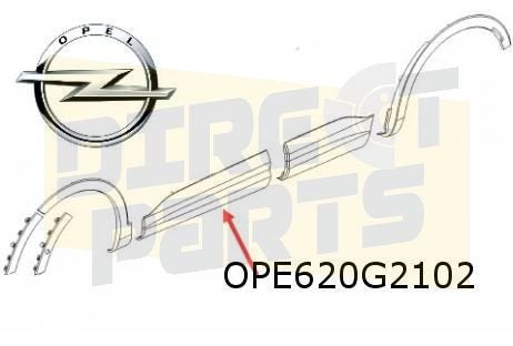 Opel Grandland X (11/17-8/21 ) (P1UO) voorportierlijst Recht, Neuf, -, Opel, -