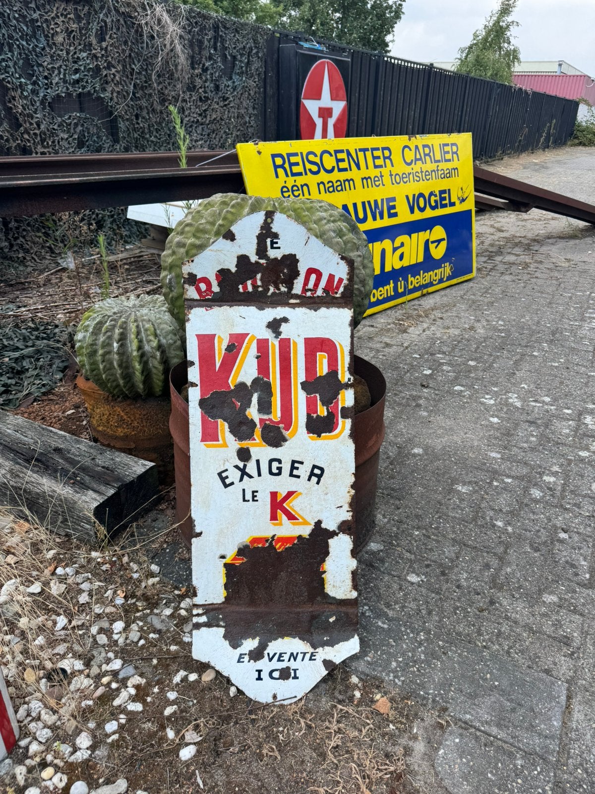 Groot KUB emaille reclamebord, Antiek en Kunst, Ophalen of Verzenden