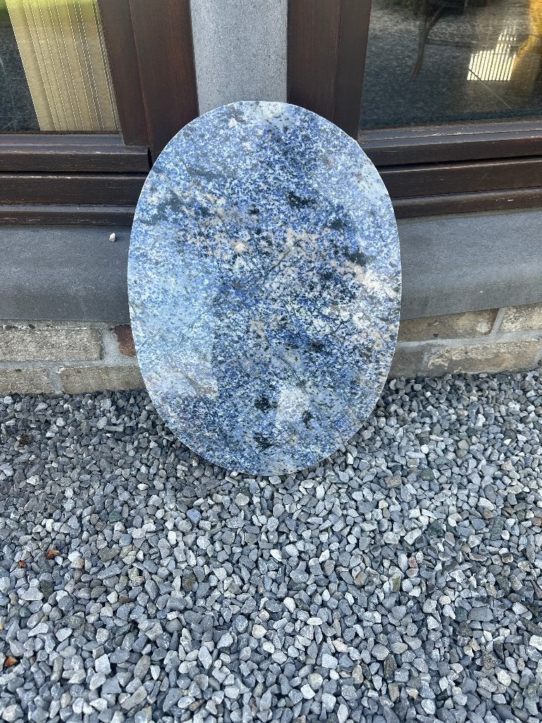 Ovalen Blauwe Graniet Azul Biha, Ophalen, 40 tot 60 cm, Graniet, Zo goed als nieuw